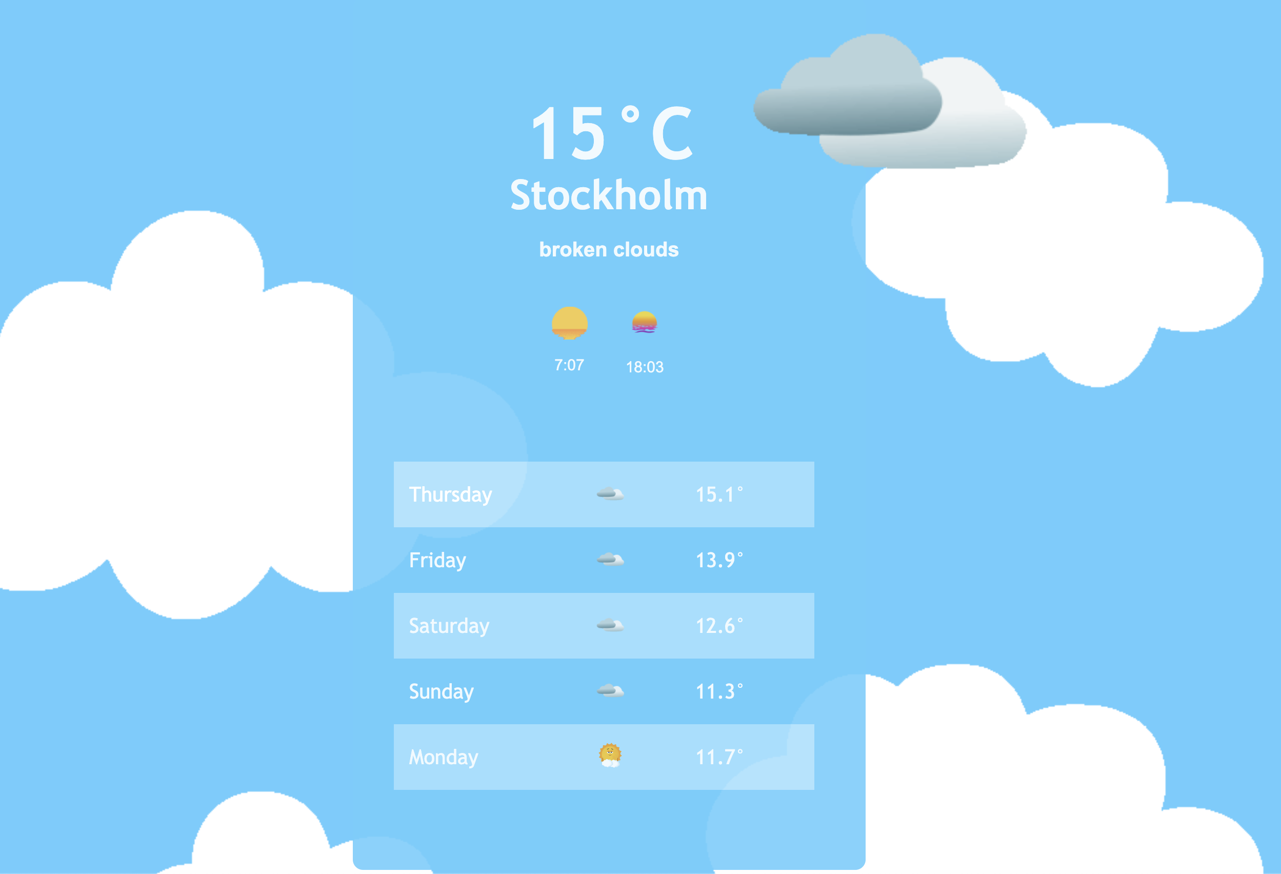 Image of weather app